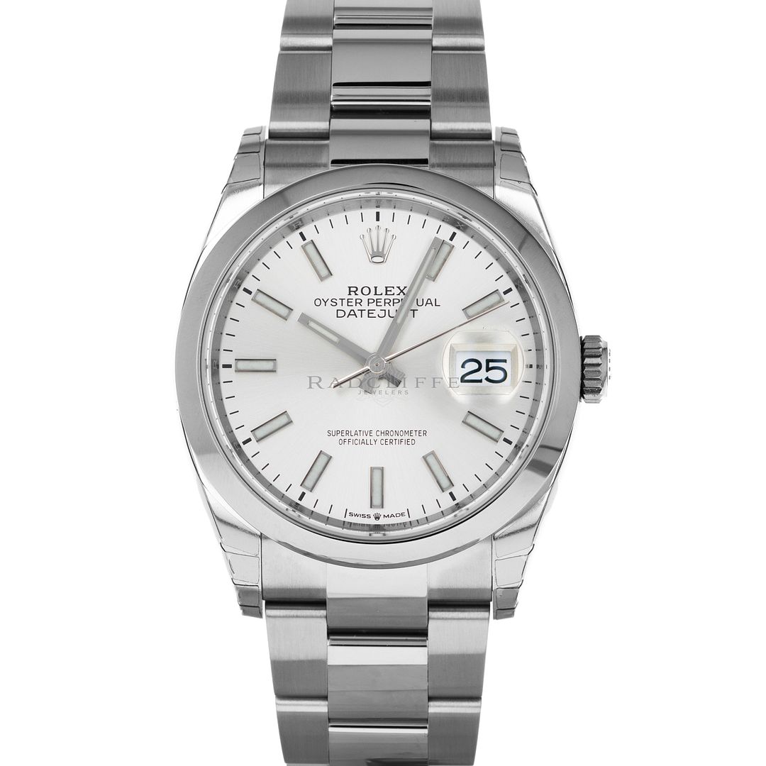 rolex 126200 silver